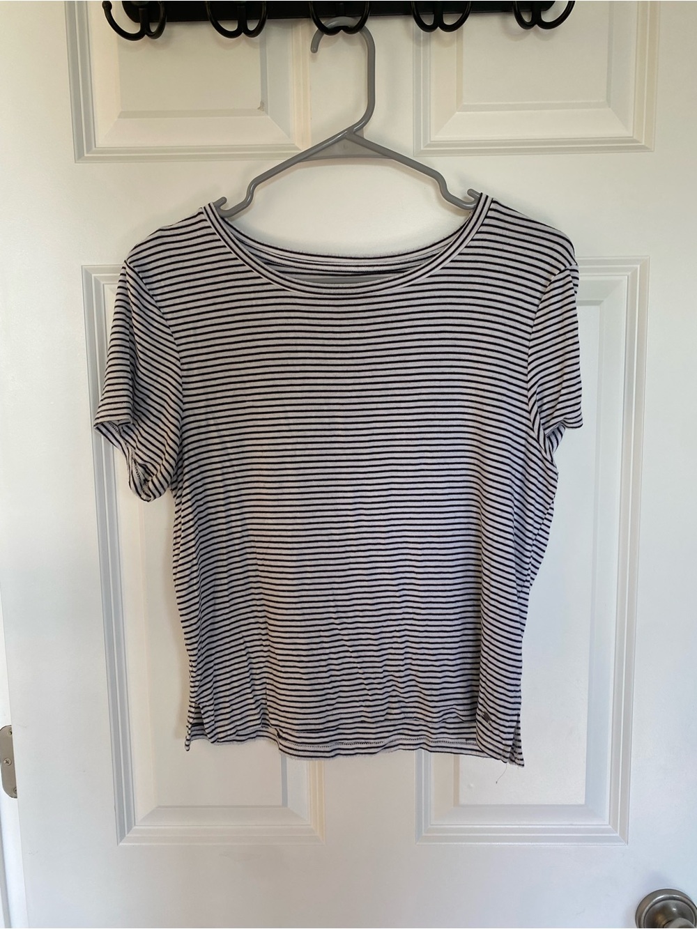 American Eagle Outfitters Striped “Soft and Sexy” Cropped Tee